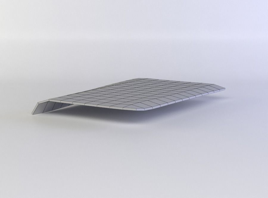 Blanket piece of wood Low-poly 3D model_4