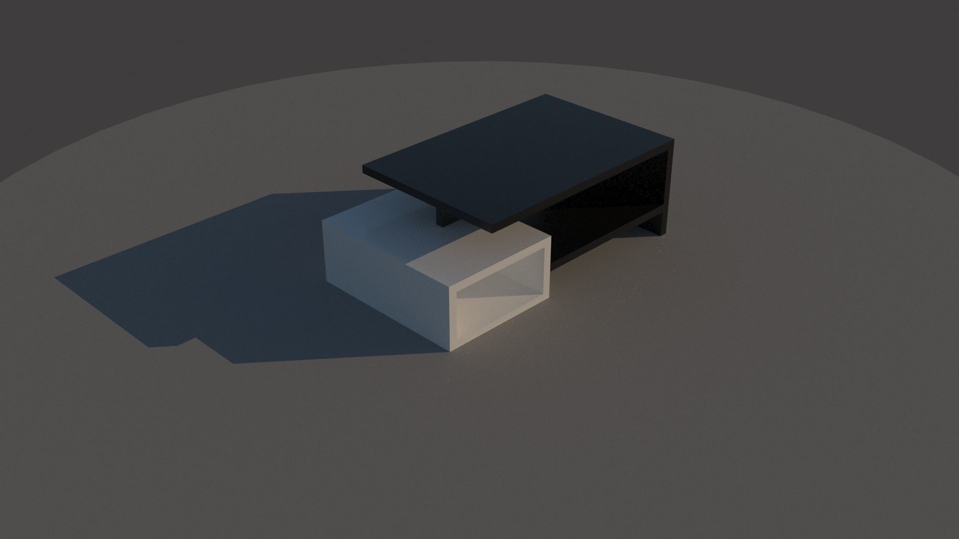Table coffee Low-poly 3D model_3