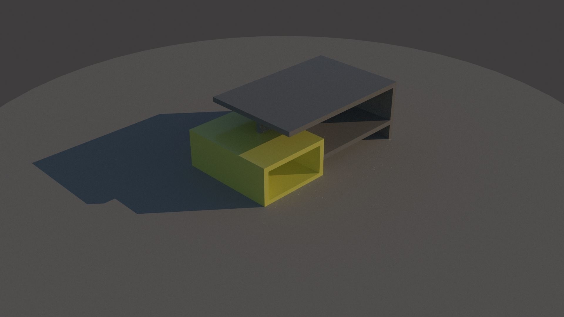 Table coffee Low-poly 3D model_2