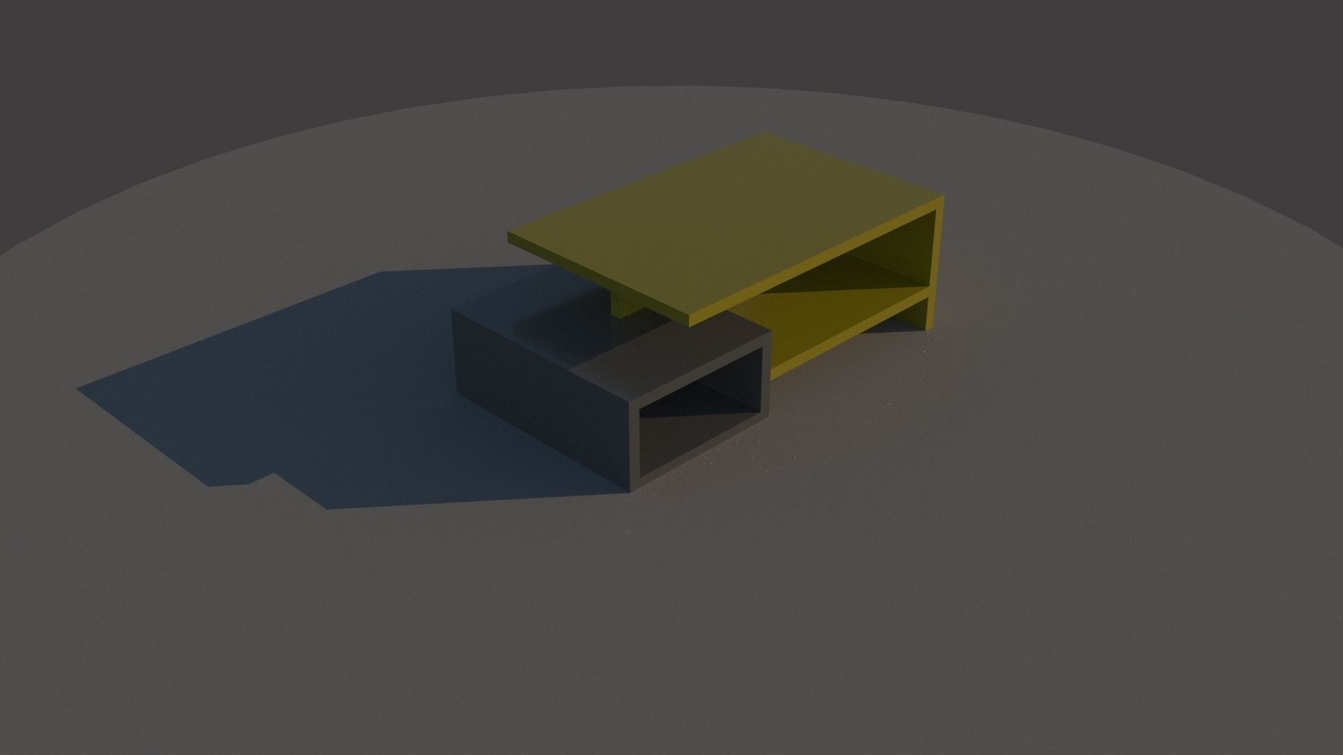 Table coffee Low-poly 3D model_1