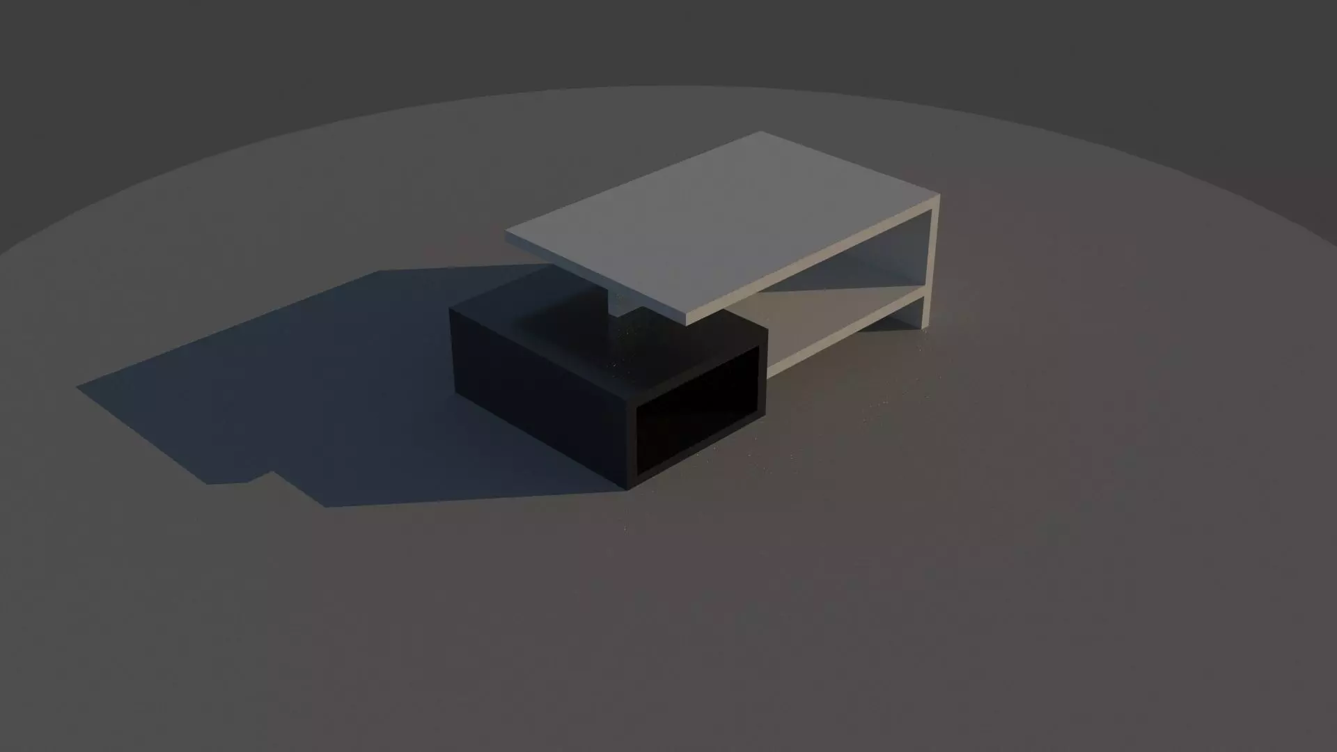 Table coffee Low-poly 3D model_0