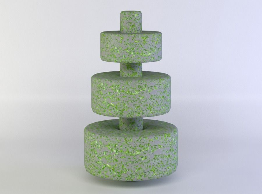 Bush tower Low-poly 3D model_0