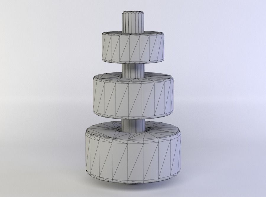 Bush tower Low-poly 3D model_5