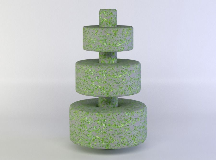 Bush tower Low-poly 3D model_2