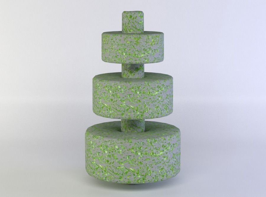 Bush tower Low-poly 3D model_1