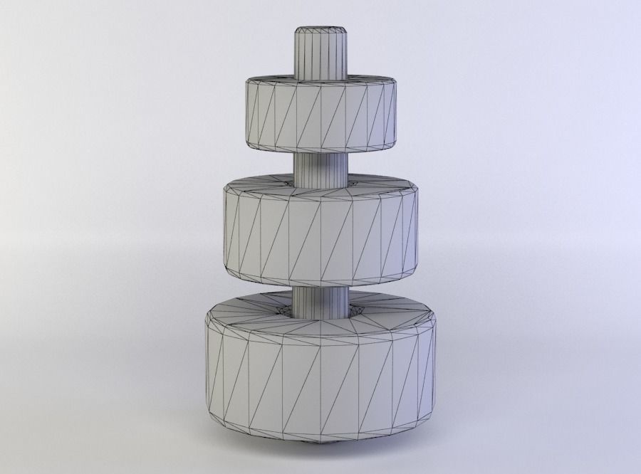 Bush tower Low-poly 3D model_3