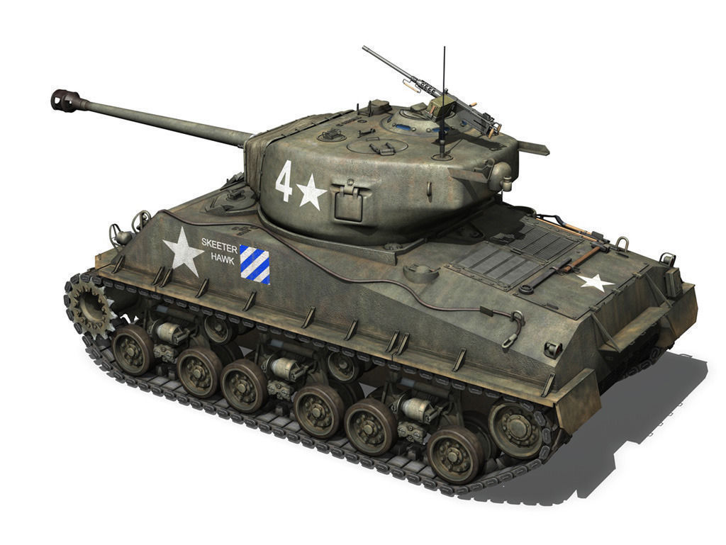 M4A3E8 Sherman - Easy Eight - Skeeter Hawk 3D model_3