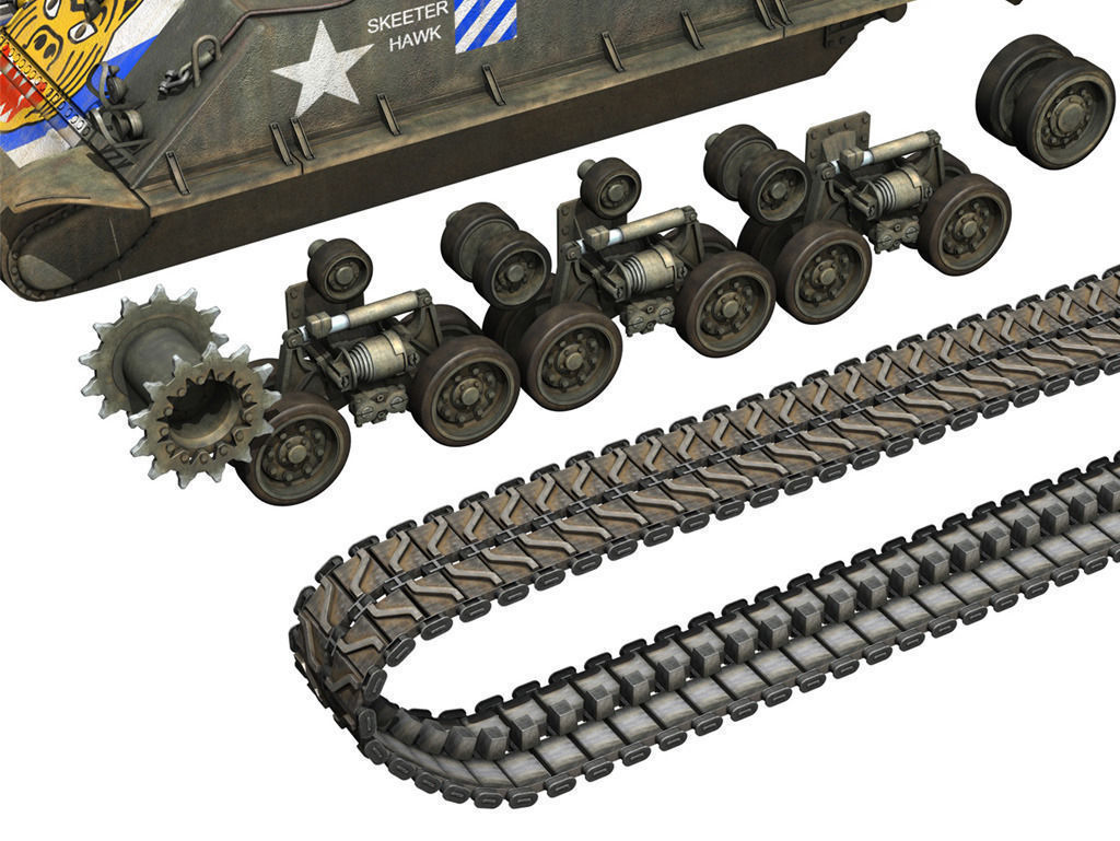 M4A3E8 Sherman - Easy Eight - Skeeter Hawk 3D model_11