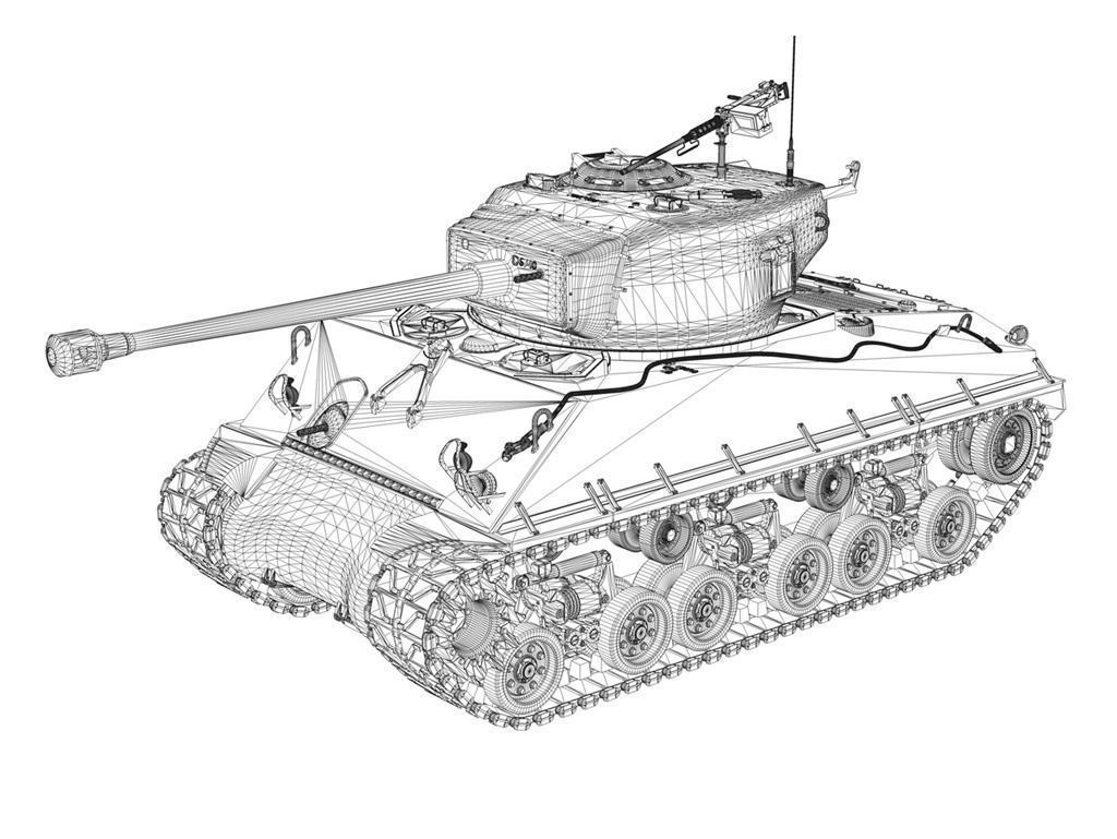M4A3E8 Sherman - Easy Eight - Skeeter Hawk 3D model_13