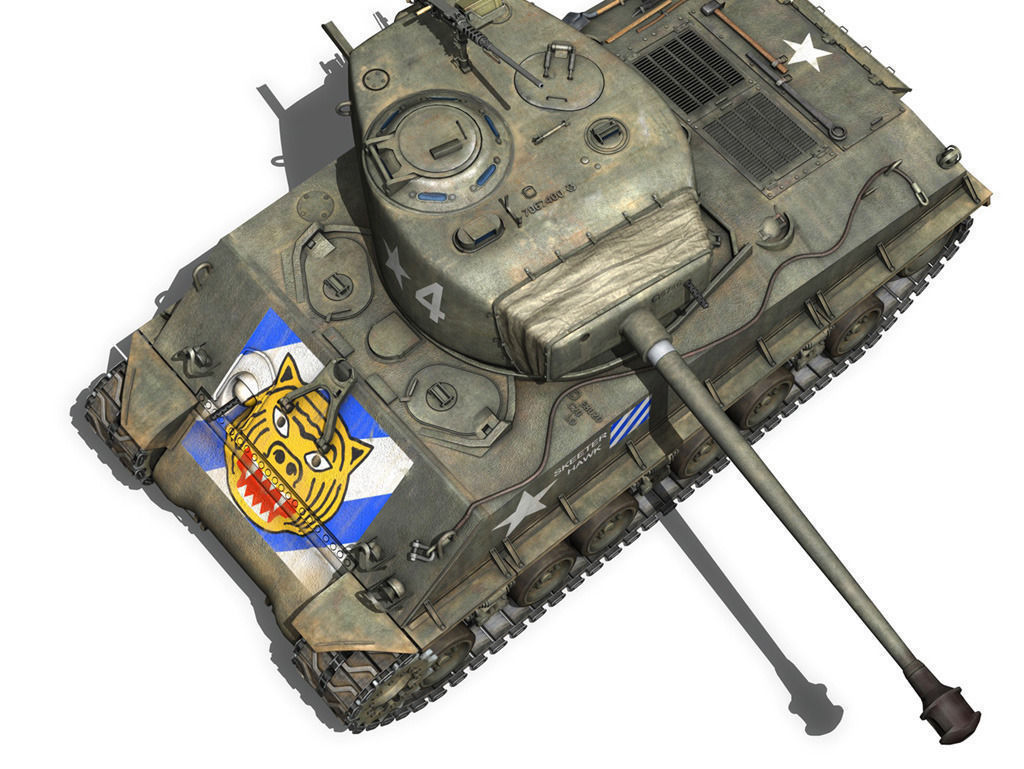M4A3E8 Sherman - Easy Eight - Skeeter Hawk 3D model_10