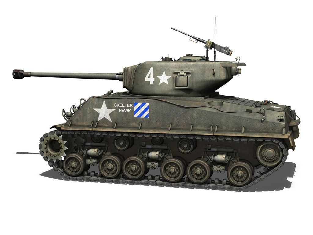 M4A3E8 Sherman - Easy Eight - Skeeter Hawk 3D model_4