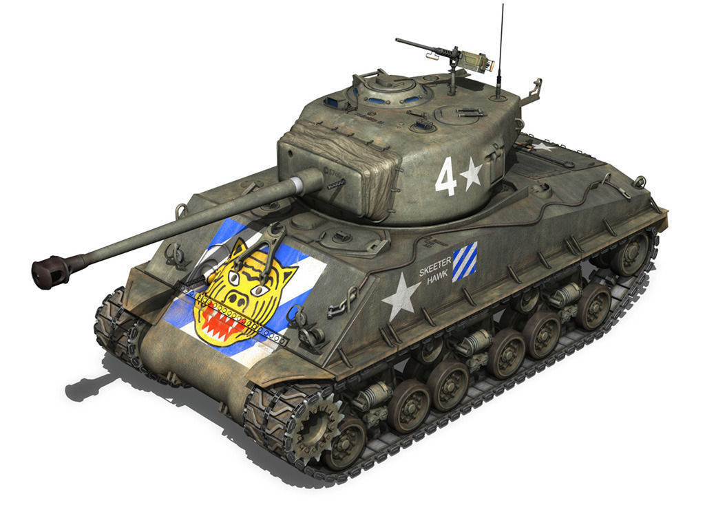 M4A3E8 Sherman - Easy Eight - Skeeter Hawk 3D model_2