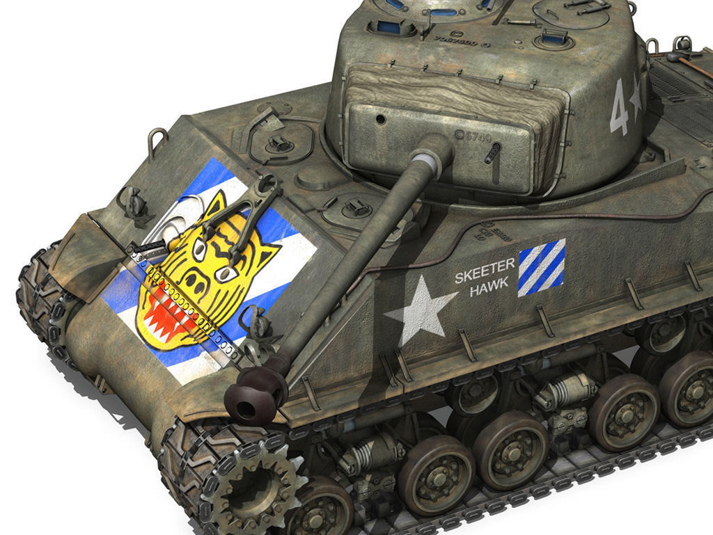 M4A3E8 Sherman - Easy Eight - Skeeter Hawk 3D model_9