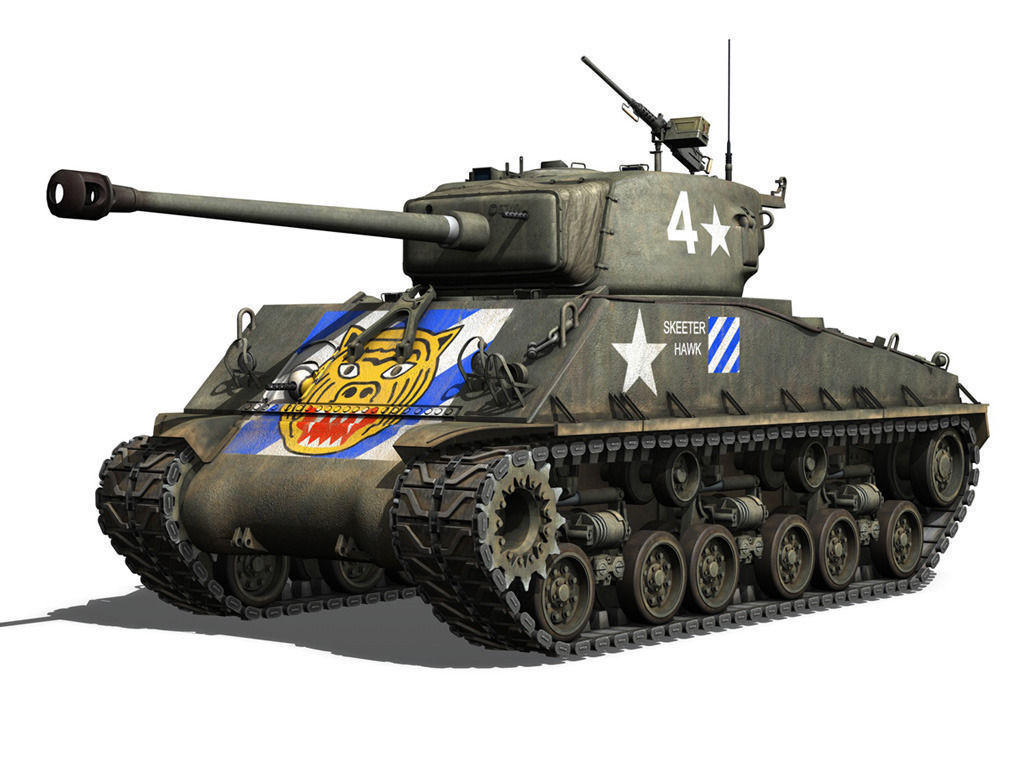M4A3E8 Sherman - Easy Eight - Skeeter Hawk 3D model_1