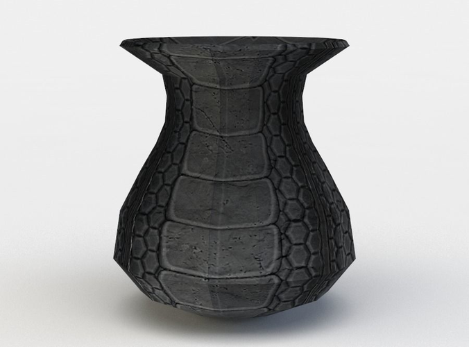 Dragon pot Low-poly 3D model