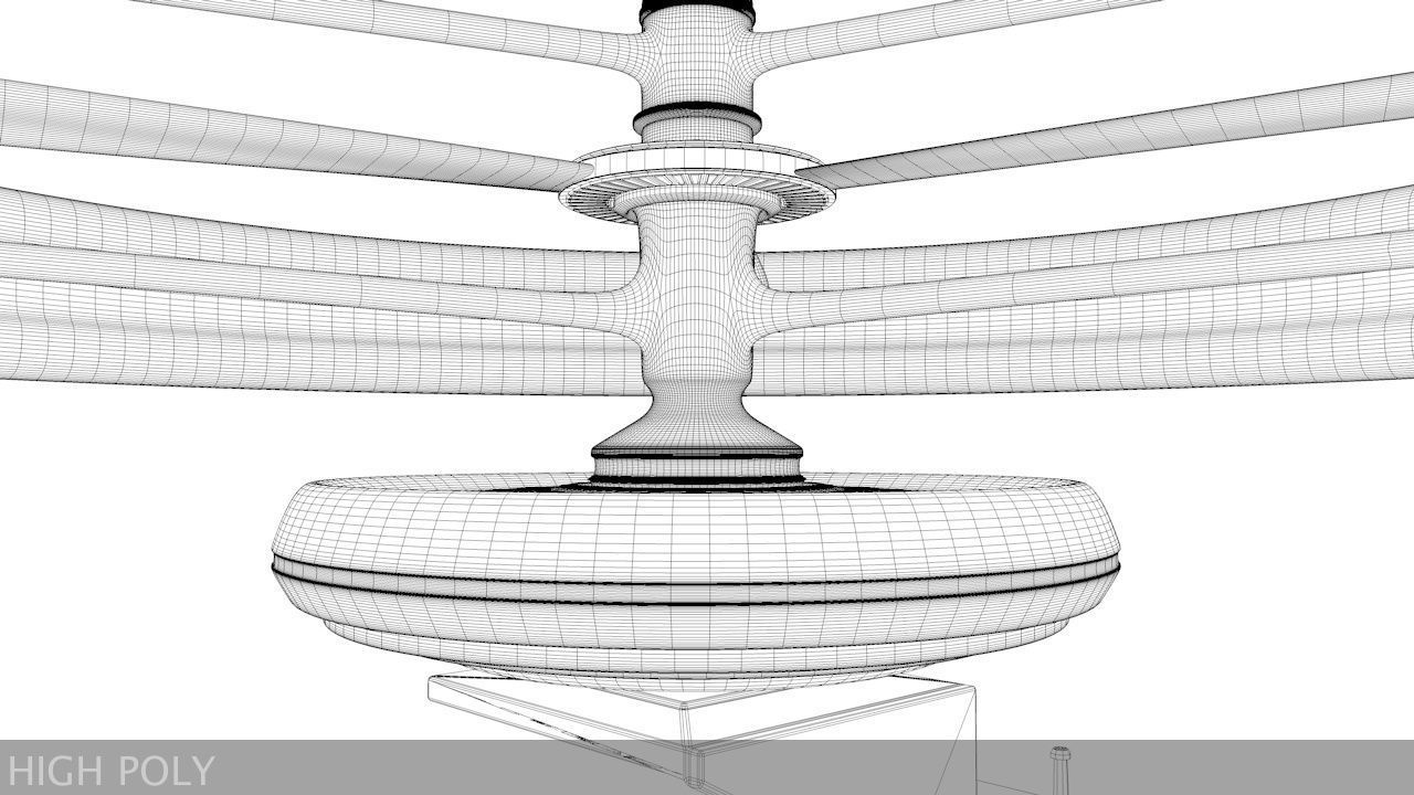 High-End Camera UAV Drone Low-poly 3D model_28