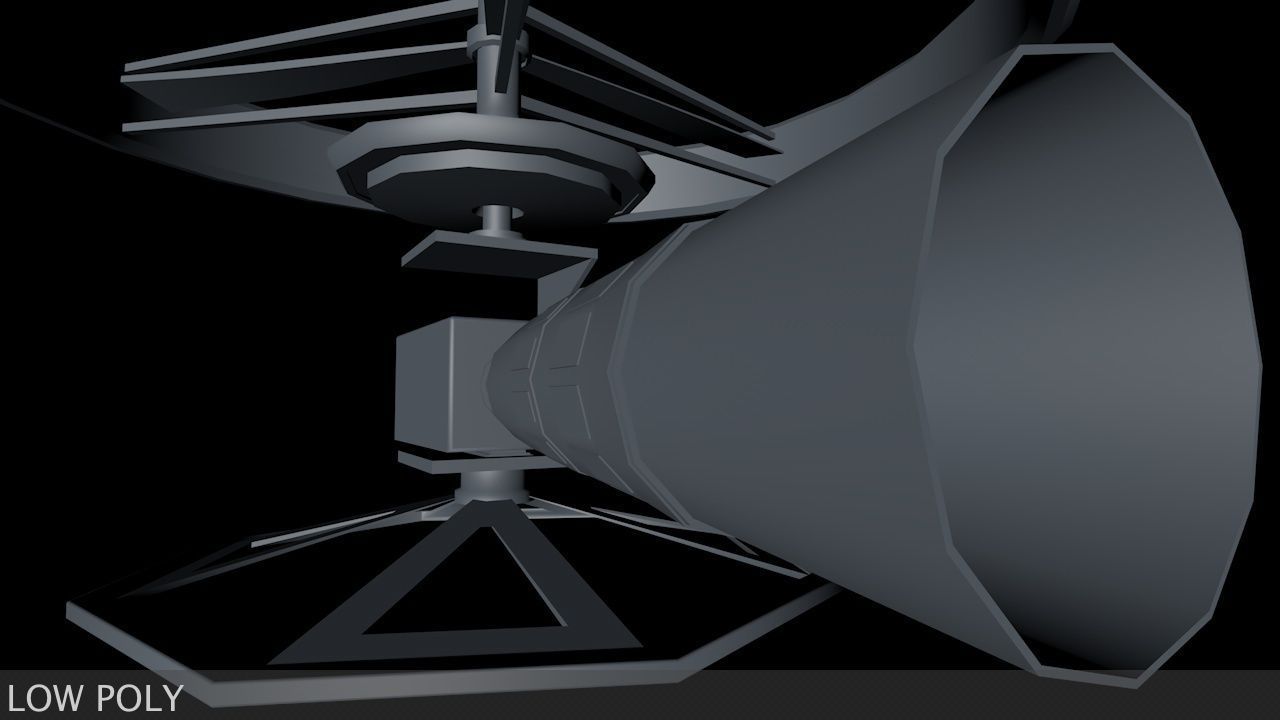 High-End Camera UAV Drone Low-poly 3D model_29