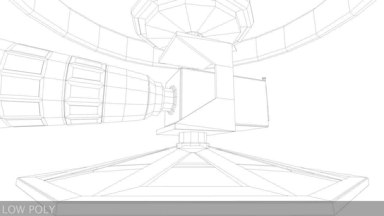 High-End Camera UAV Drone Low-poly 3D model_12