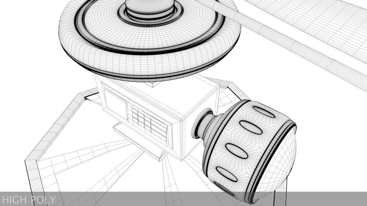 High-End Camera UAV Drone Low-poly 3D model_26