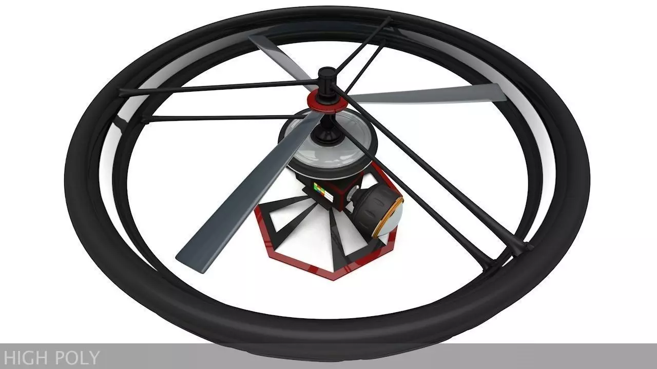 High-End Camera UAV Drone Low-poly 3D model_0