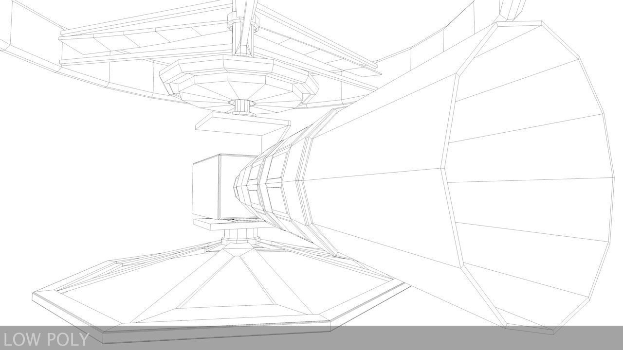 High-End Camera UAV Drone Low-poly 3D model_23