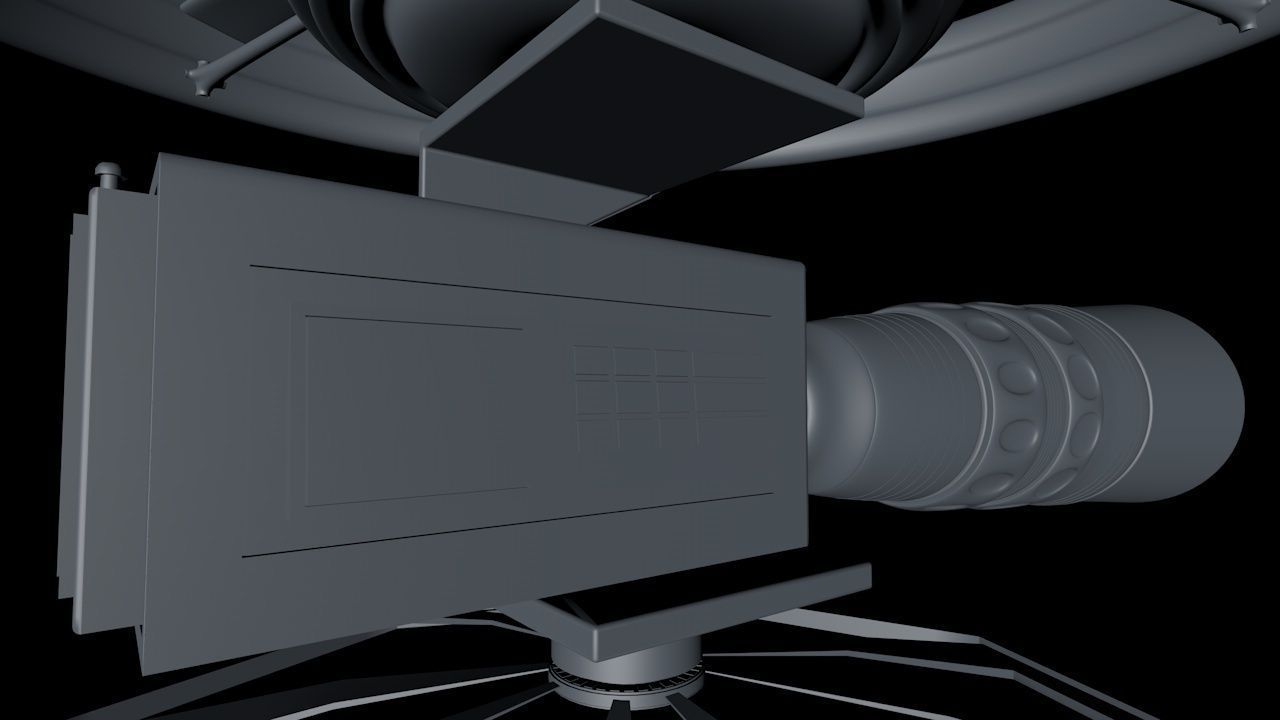 High-End Camera UAV Drone Low-poly 3D model_16