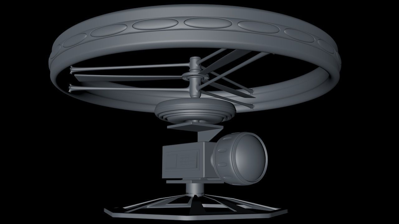 High-End Camera UAV Drone Low-poly 3D model_27