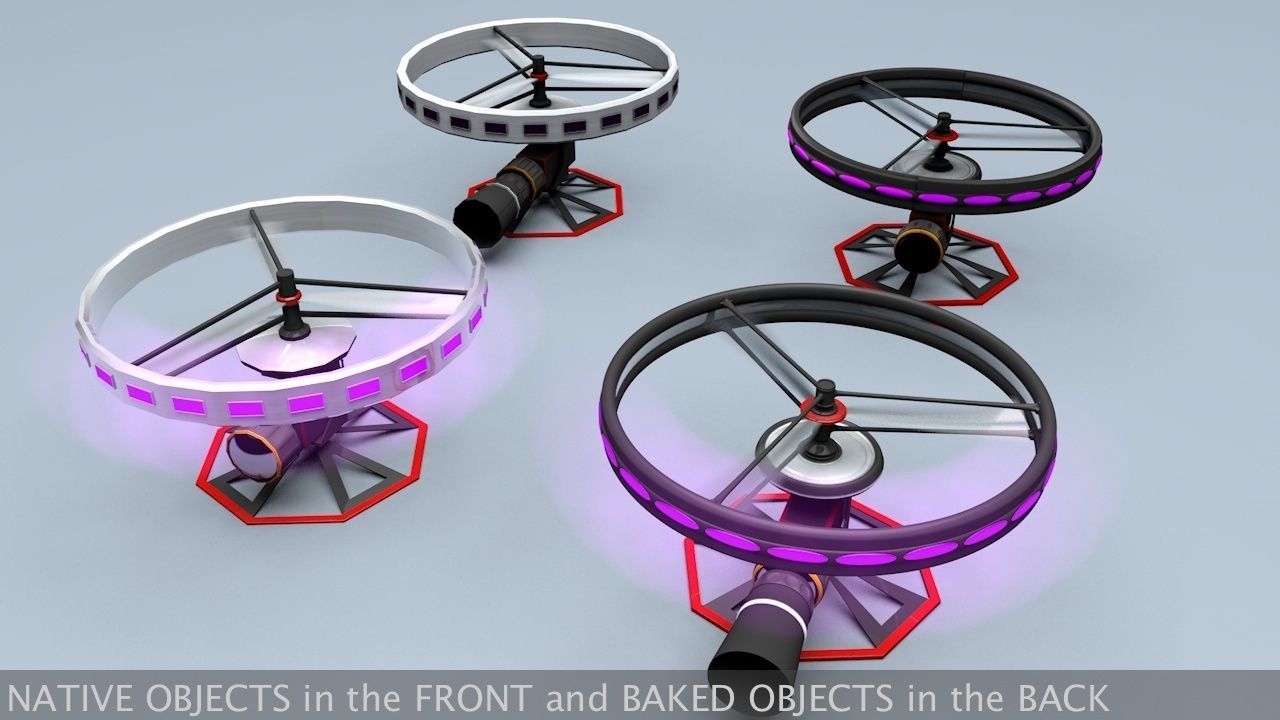 High-End Camera UAV Drone Low-poly 3D model_25