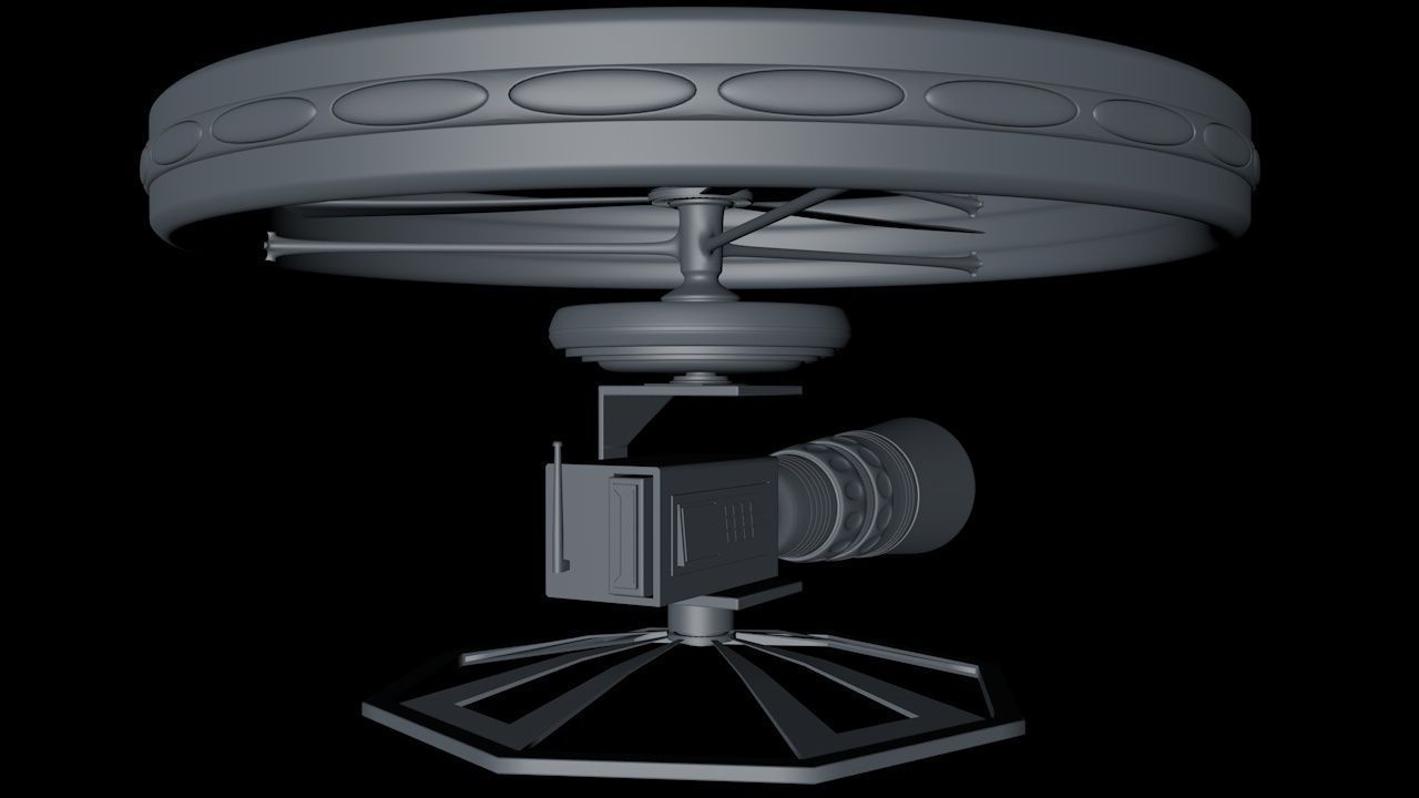 High-End Camera UAV Drone Low-poly 3D model_13