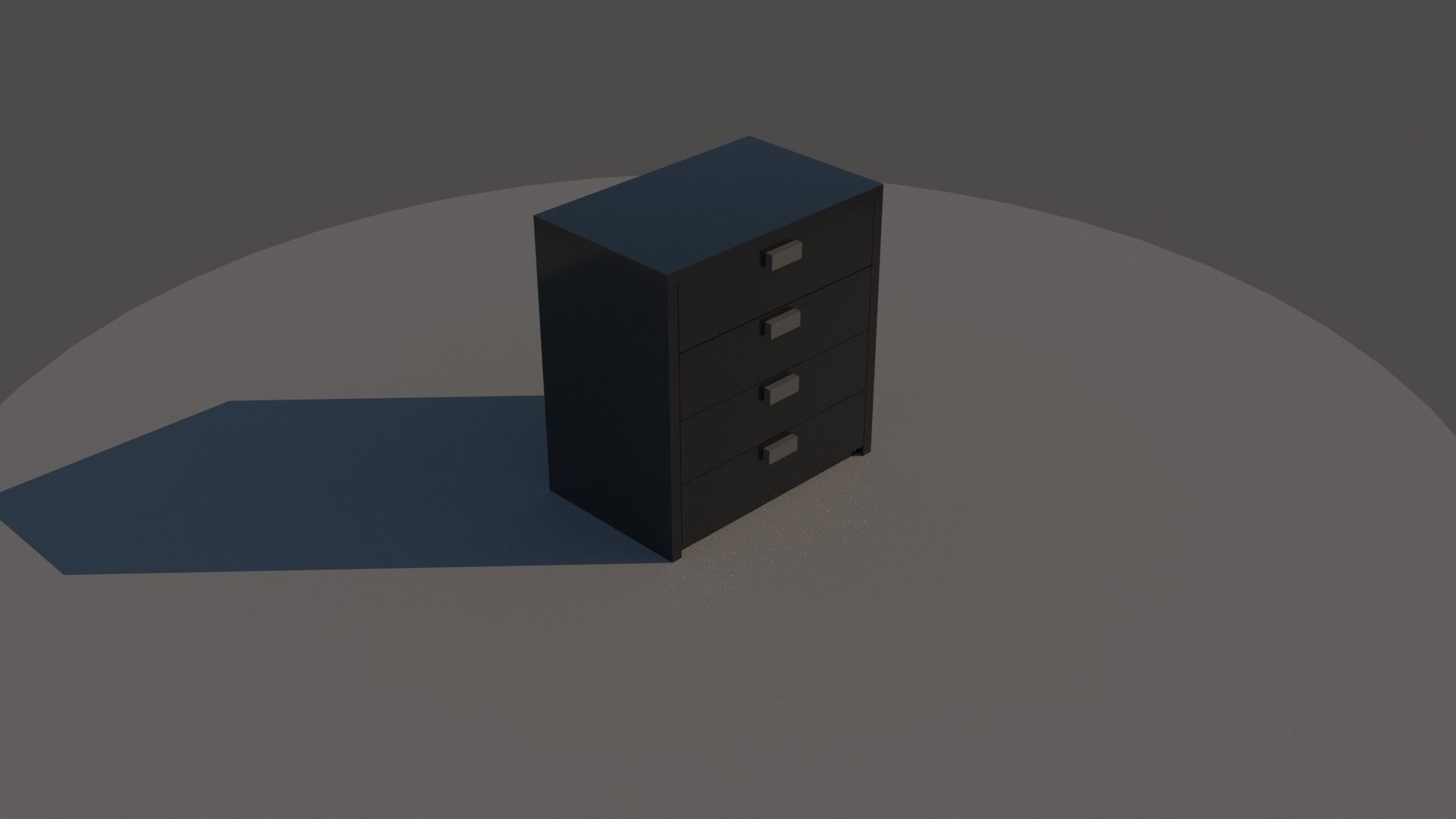Chest of drawers Low-poly 3D model_1