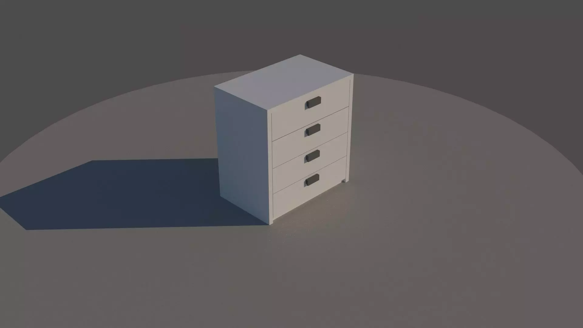 Chest of drawers Low-poly 3D model_0