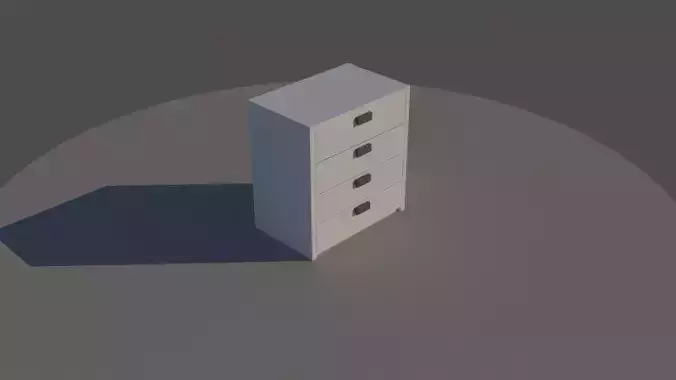 Chest of drawers Low-poly 3D model