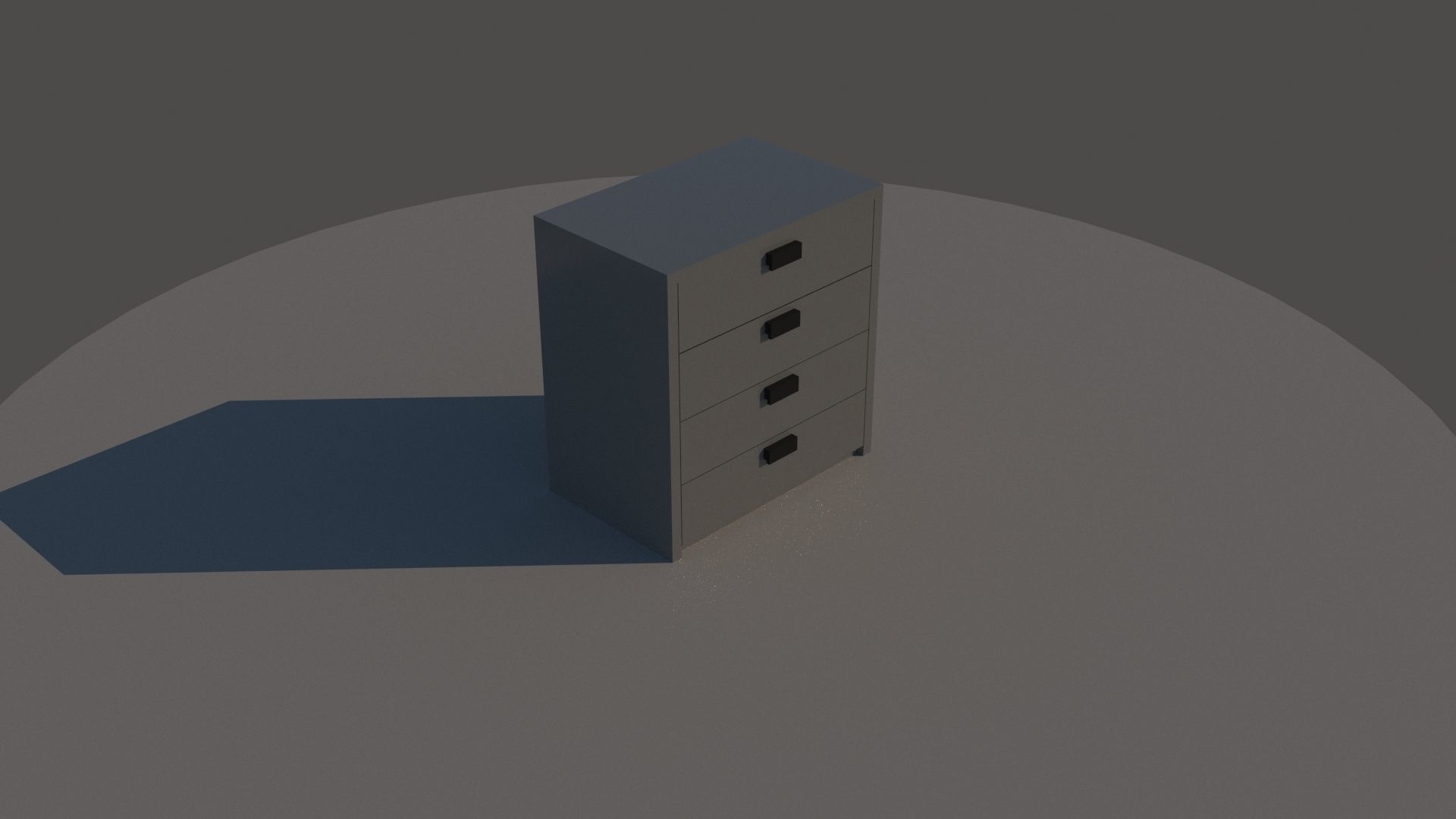 Chest of drawers Low-poly 3D model_3