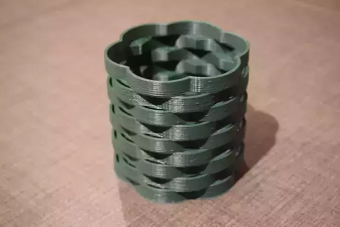 Basket weave vase