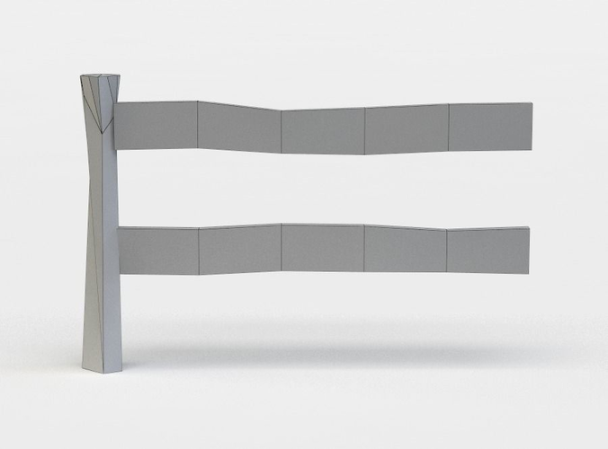 Wooden fence segment