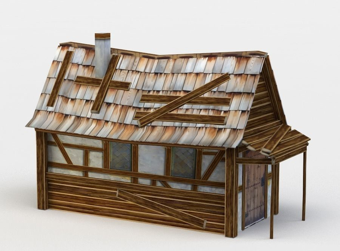 House wooden with roof