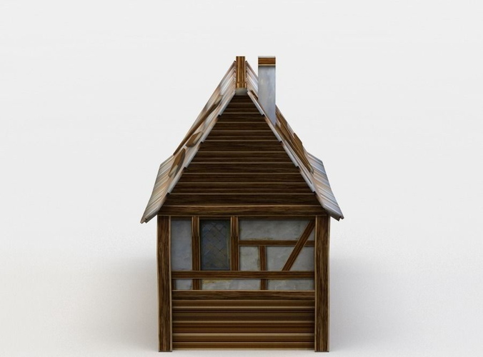 House wooden with roof