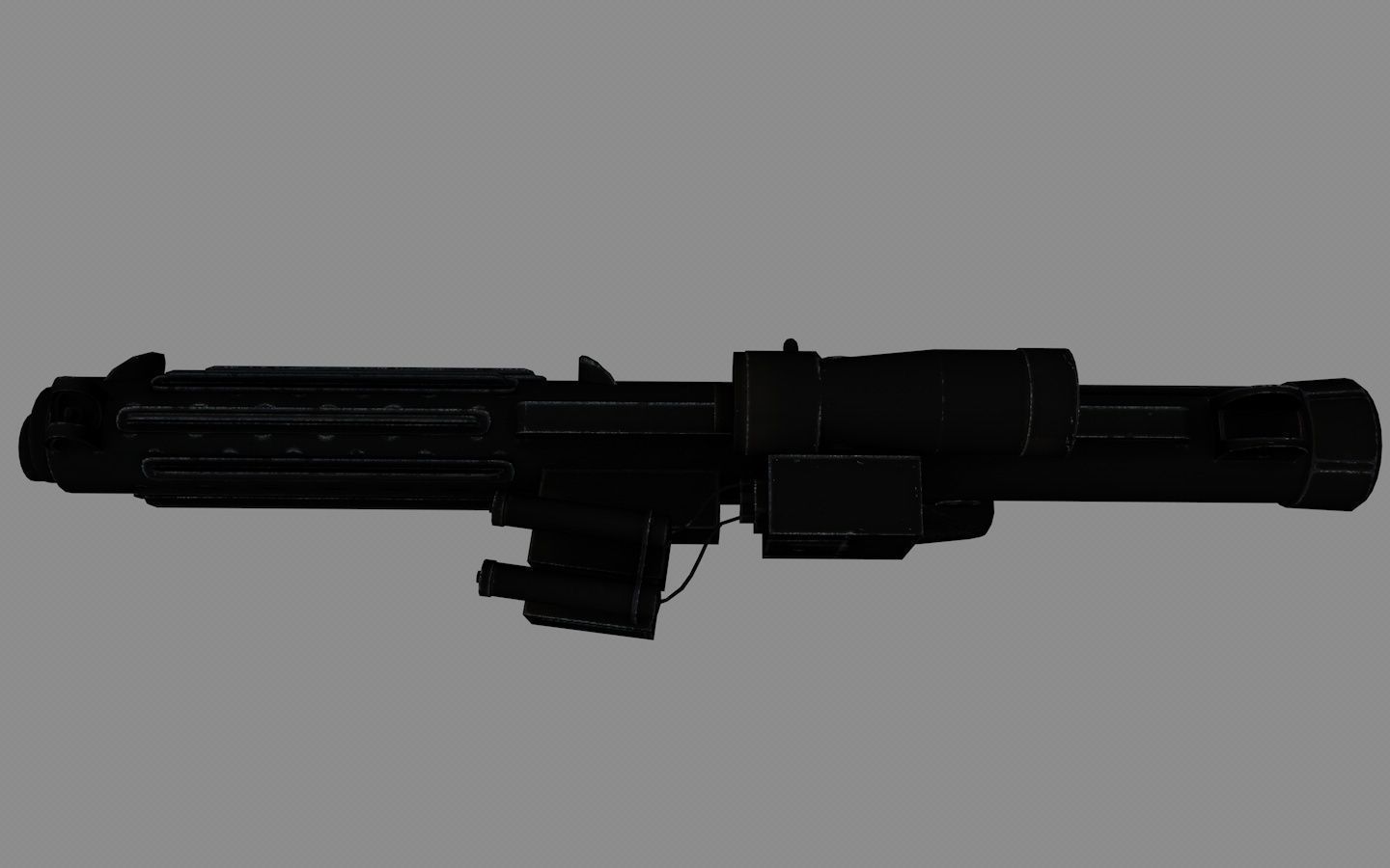 E-11 Blaster Rifle Low-poly 3D model_3