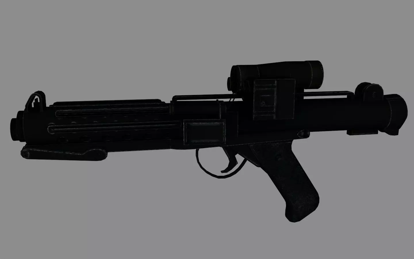 E-11 Blaster Rifle Low-poly 3D model_0
