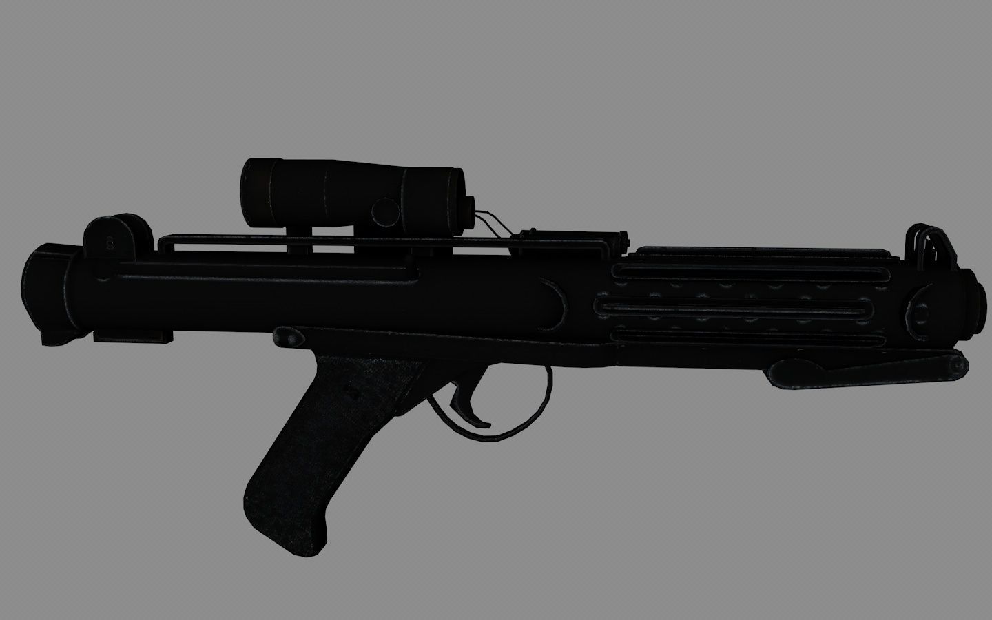 E-11 Blaster Rifle Low-poly 3D model_2