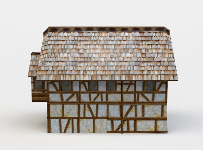 House tudor - tudor Low-poly 3D model