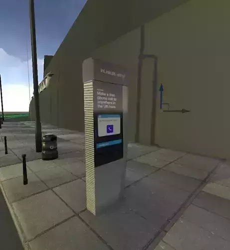 new public phone tablet Low-poly 3D model