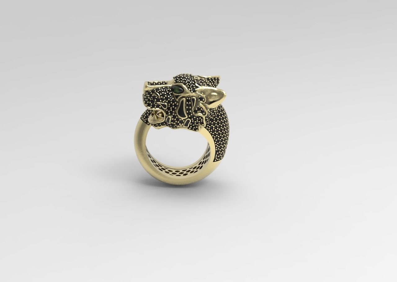 Tiger Ring 3D print model_1