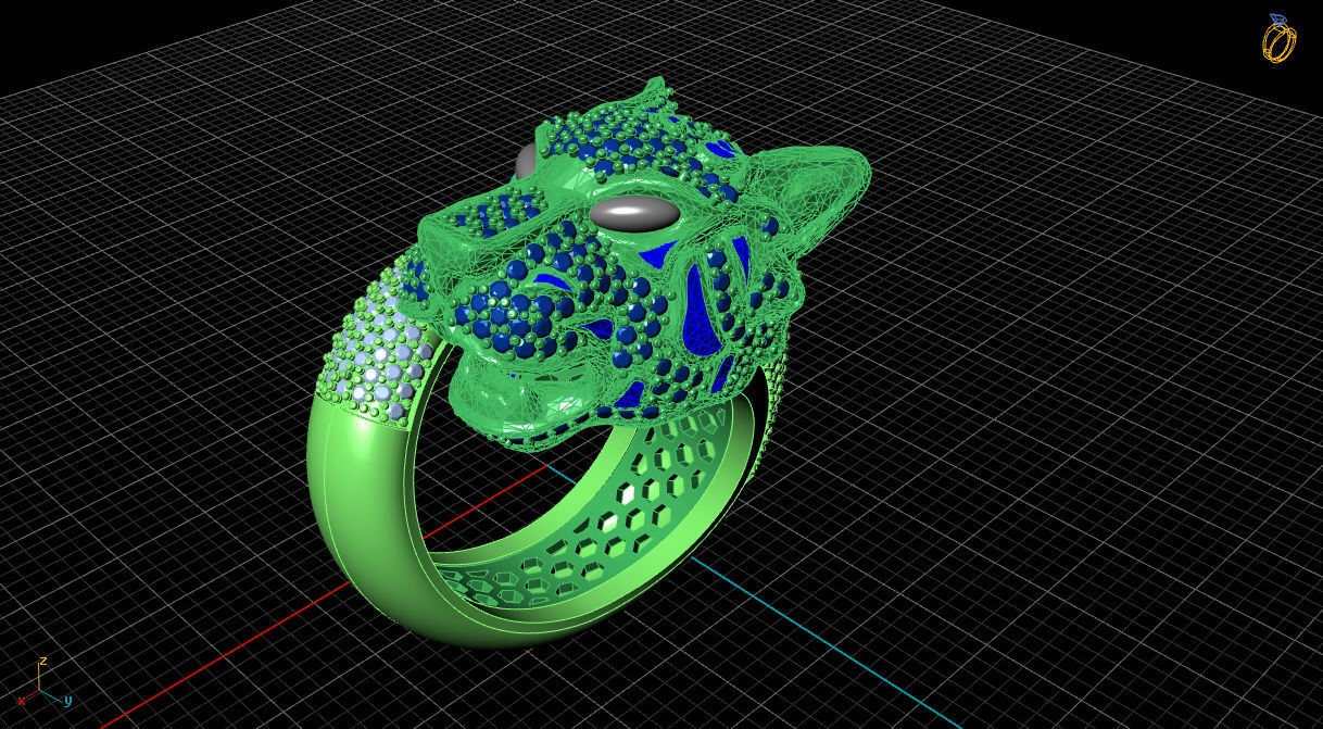 Tiger Ring 3D print model_2