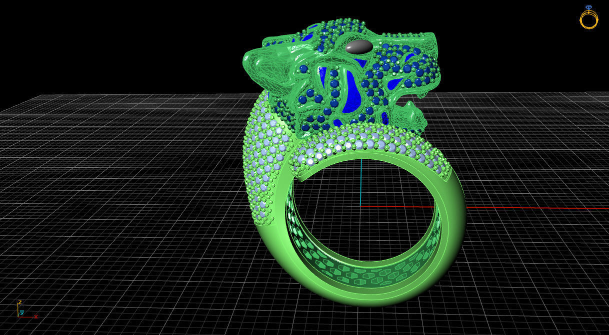 Tiger Ring 3D print model_3