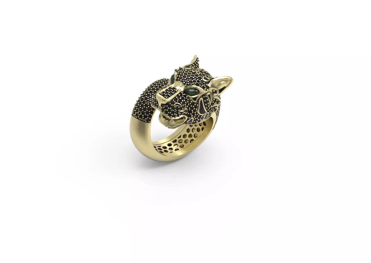 Tiger Ring 3D print model_0
