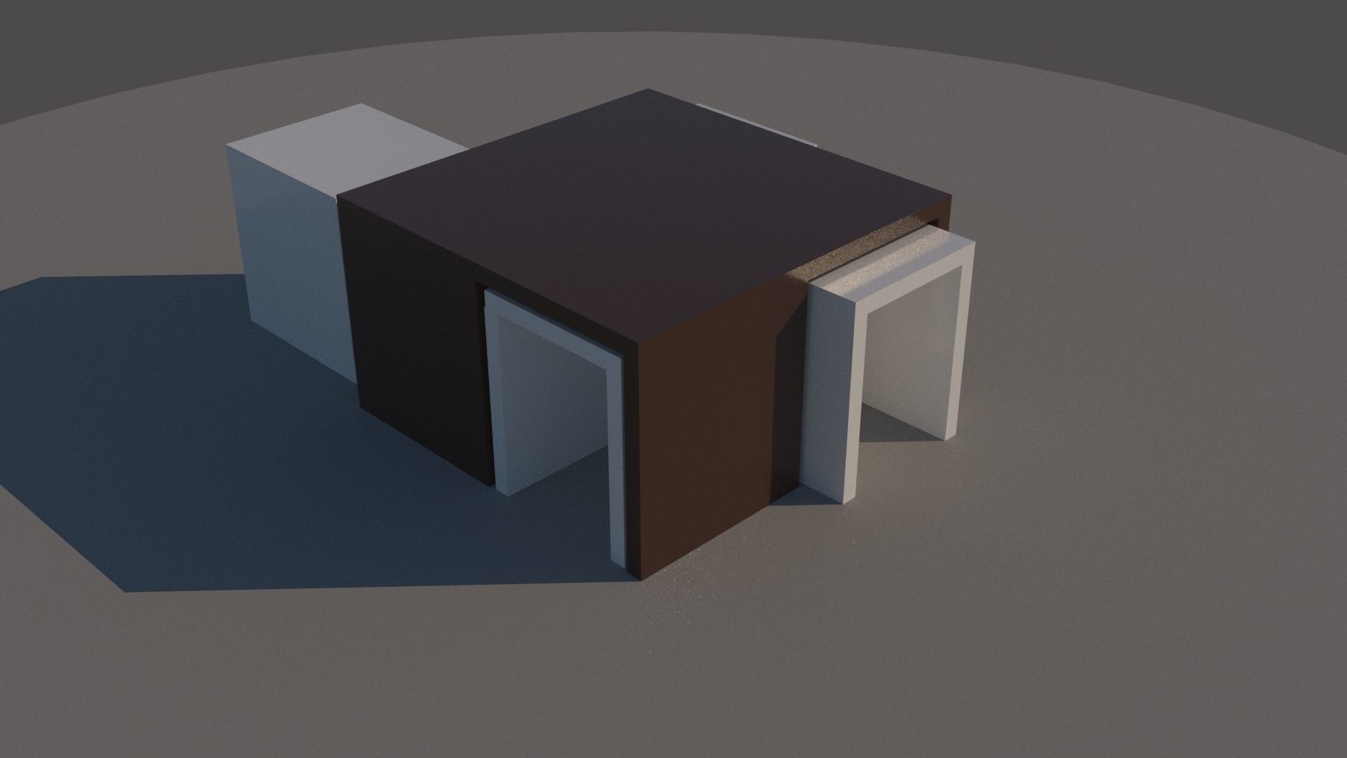 Table cube Low-poly 3D model_2