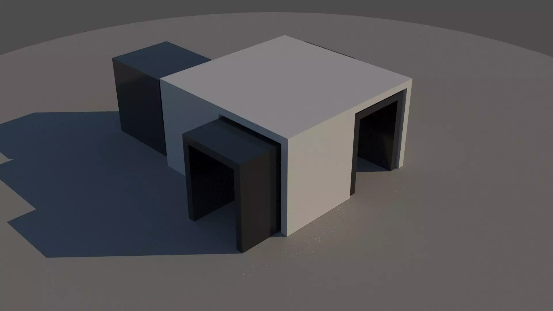 Table cube Low-poly 3D model_0