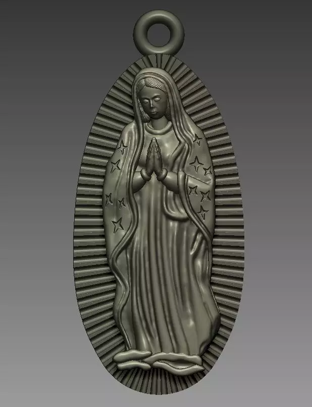 Virgin of Guadalupe 3D print model_0