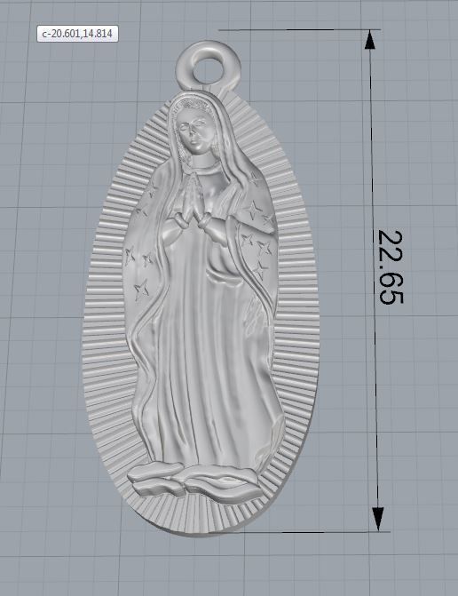 Virgin of Guadalupe 3D print model_3
